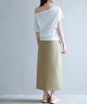 ハイウエストロング丈タイトスカートsdp0265 ライトブラウン