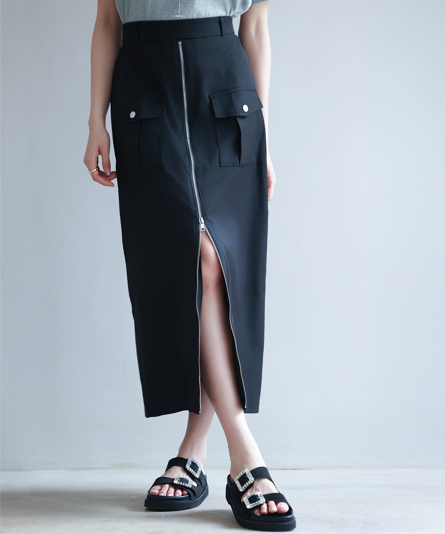 ハイウエストロング丈タイトスカートsdp0265-102-8