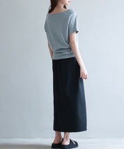 ハイウエストロング丈タイトスカートsdp0265 ブラック