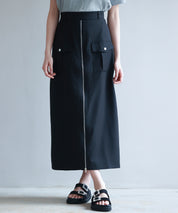 ハイウエストロング丈タイトスカートsdp0265 ブラック