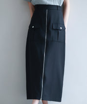 ハイウエストロング丈タイトスカートsdp0265 ブラック