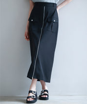 ハイウエストロング丈タイトスカートsdp0265 ブラック