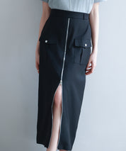 ハイウエストロング丈タイトスカートsdp0265 ブラック