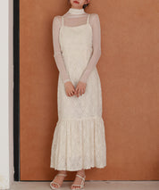 ジャガード柄マーメイドロングキャミワンピースsdp0266-102-38