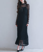 総レースとキャミワンピースの2点セットsdp0268-102-8