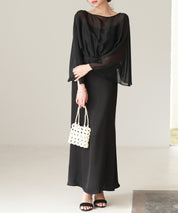 異素材ドッキングロング丈ワンピースsdp0269-102-8