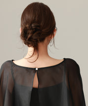 異素材ドッキングロング丈ワンピースsdp0269 ブラック