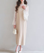 総レースブラウスとワンピースの2点セットsdp0271-102-14