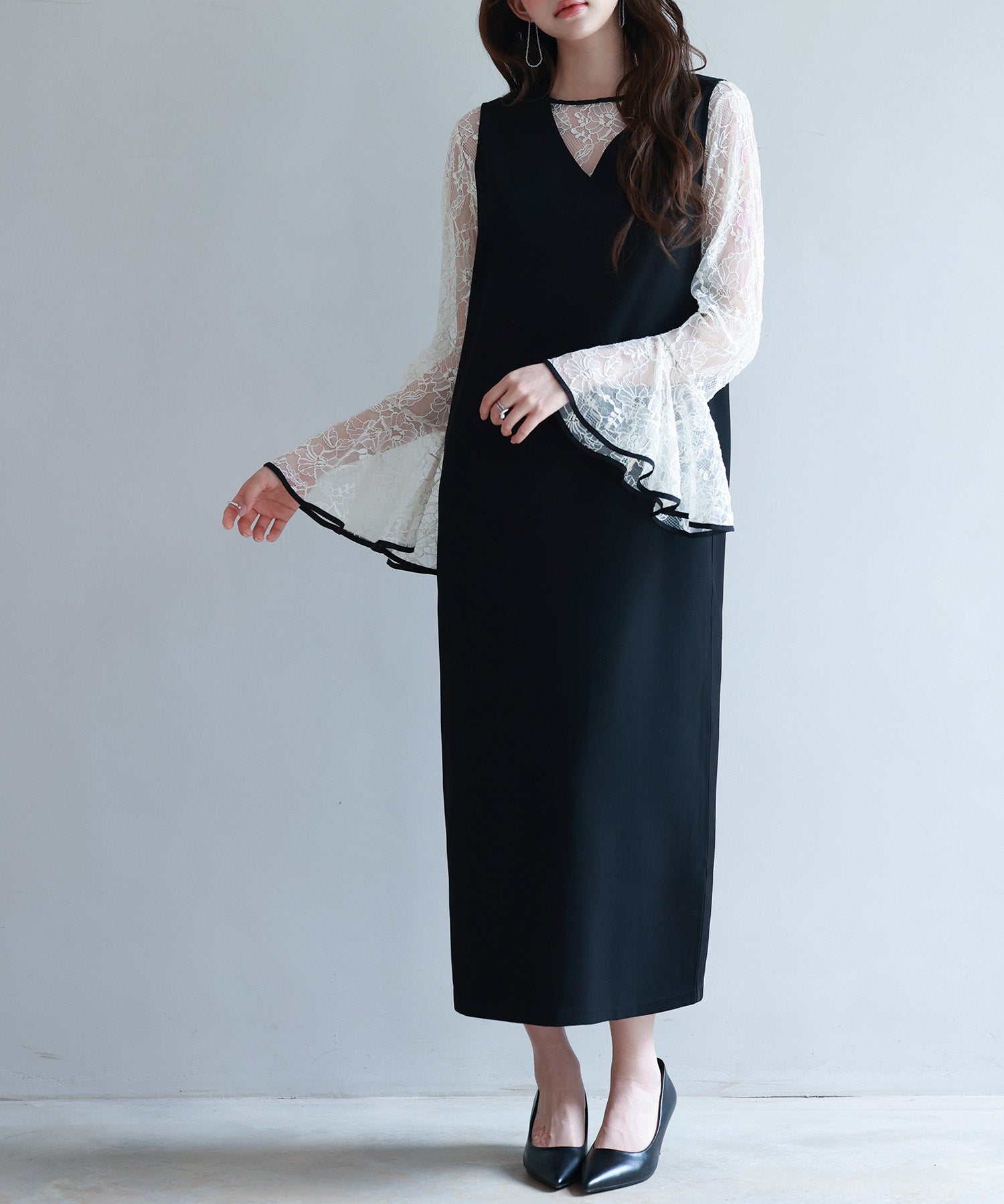 総レースブラウスとワンピースの2点セットsdp0271-102-8