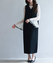 総レースブラウスとワンピースの2点セットsdp0271-102-8