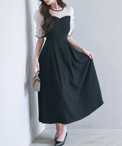 異素材ドッキングビスチェ風ワンピースsdp0272-102-8