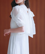 【前後2way】キャミワンピースとブラウス2点セットsdp0273 アイボリー