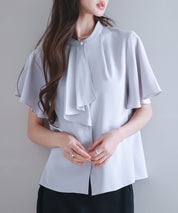ボウタイネックフレアスリーブブラウスsdp0276-102-100