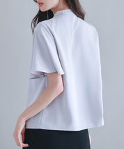 ボウタイネックフレアスリーブブラウスsdp0276 ラベンダー