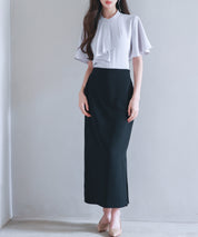 ボウタイネックフレアスリーブブラウスsdp0276 ラベンダー