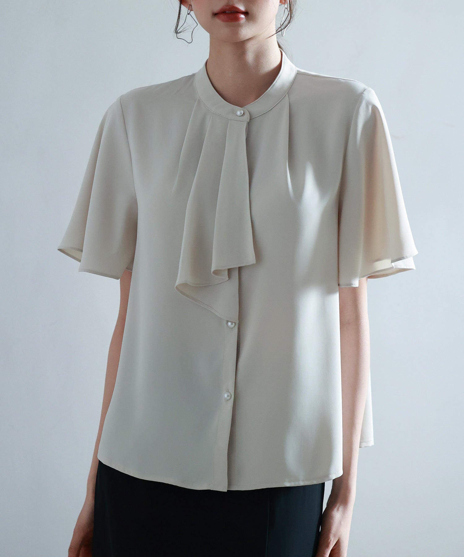 ボウタイネックフレアスリーブブラウスsdp0276-102-14