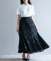 ボウタイネックフレアスリーブブラウスsdp0276 ホワイト