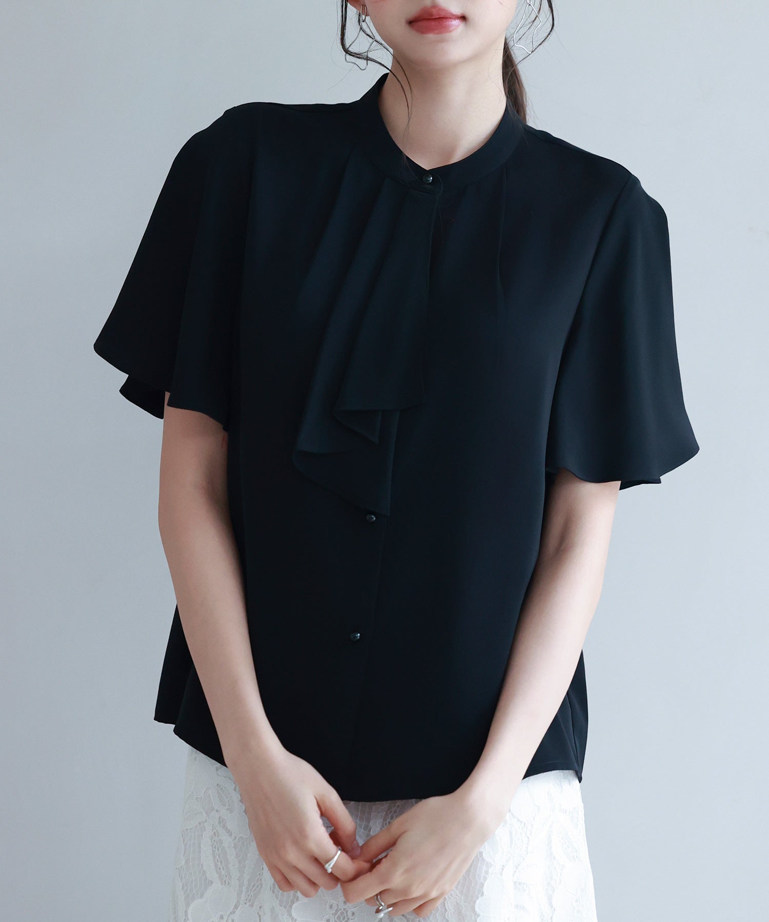 ボウタイネックフレアスリーブブラウスsdp0276-102-8