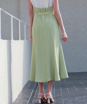 ベルト付きタックドレープスカートsdp0277 グリーン