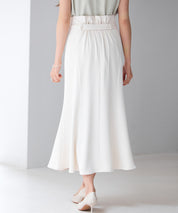 ベルト付きタックドレープスカートsdp0277 アイボリー