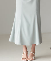 ベルト付きタックドレープスカートsdp0277 ミント