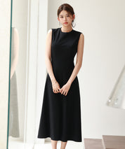 チュールビスチェとカットソーワンピースの2点セットsdp0278 ブラック