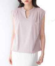 スタンドキーネックタックカットソートップスsdp0282-102-26