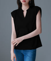 スタンドキーネックタックカットソートップスsdp0282-102-8