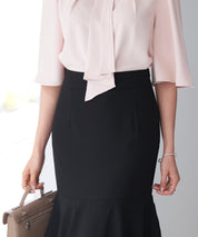 フリルティアードロング丈スカートsdp0283 ブラック