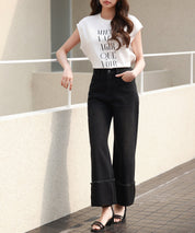 【コットン100%】ロゴプリントカットソーsdp0285 ホワイト