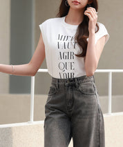 【コットン100%】ロゴプリントカットソーsdp0285 ホワイト