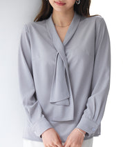 とろみ生地ボウタイブラウスsdp0286-102-18