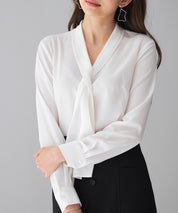 とろみ生地ボウタイブラウスsdp0286-102-1