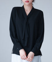 とろみ生地ボウタイブラウスsdp0286-102-8