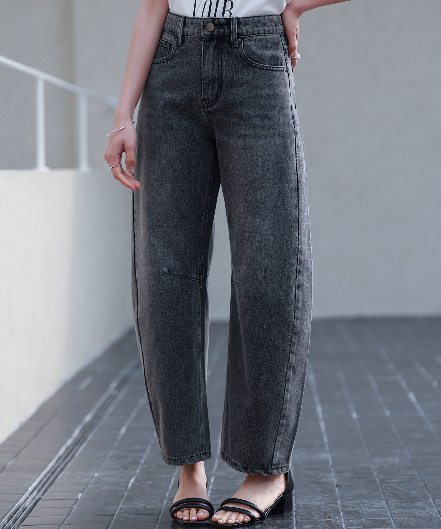 ヴィンテージ加工バレルレッグデニムsdp0287-102-365