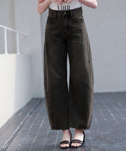 ヴィンテージ加工バレルレッグデニムsdp0287-102-8