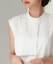 アシメトリーボウタイ風ブラウスsdp0289 ホワイト