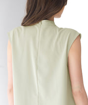 アシメトリーボウタイ風ブラウスsdp0289 ライトグリーン