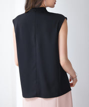 アシメトリーボウタイ風ブラウスsdp0289 ブラック