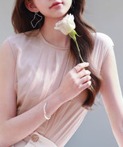 チュール素材ノースリーブブラウスsdp0290 ピンク