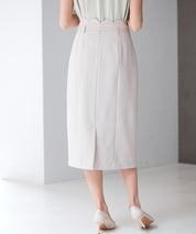 スカラップハイウエストスカートsdp0291 ベージュ