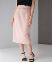 スカラップハイウエストスカートsdp0291 ピンク