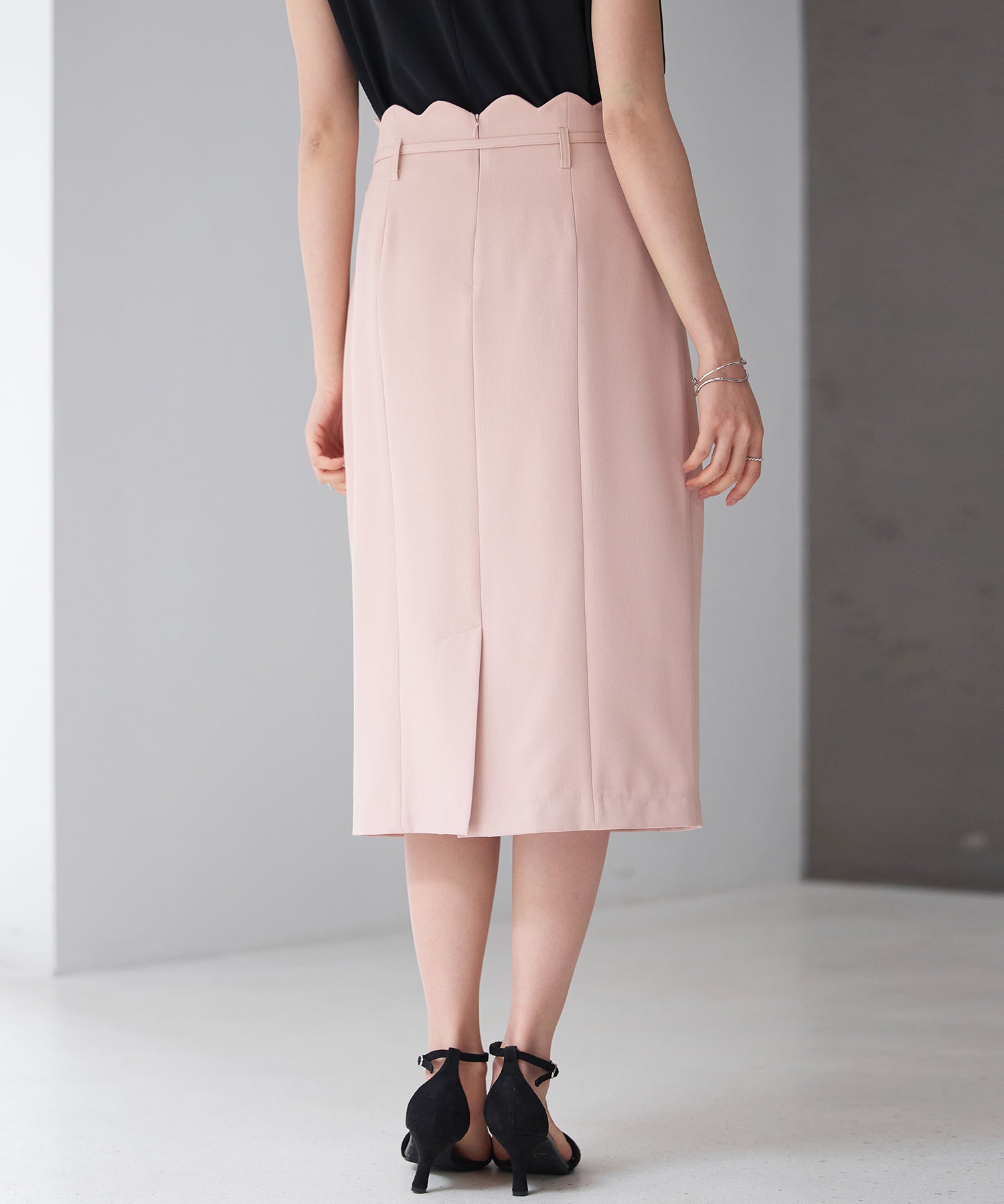 スカラップハイウエストスカートsdp0291 ピンク