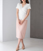 スカラップハイウエストスカートsdp0291 ピンク