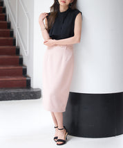 スカラップハイウエストスカートsdp0291 ピンク