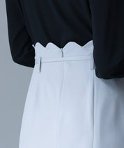 スカラップハイウエストスカートsdp0291 ブルーグレー