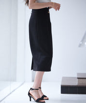 スカラップハイウエストスカートsdp0291 ブラック