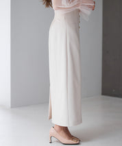 フロントボタンハイウエストスカートsdp0293 ライトベージュ