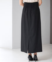 フロントボタンハイウエストスカートsdp0293 ブラック