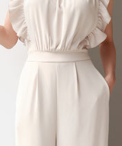 可愛さ満点フリルオールインワンsdp0295 ベージュ